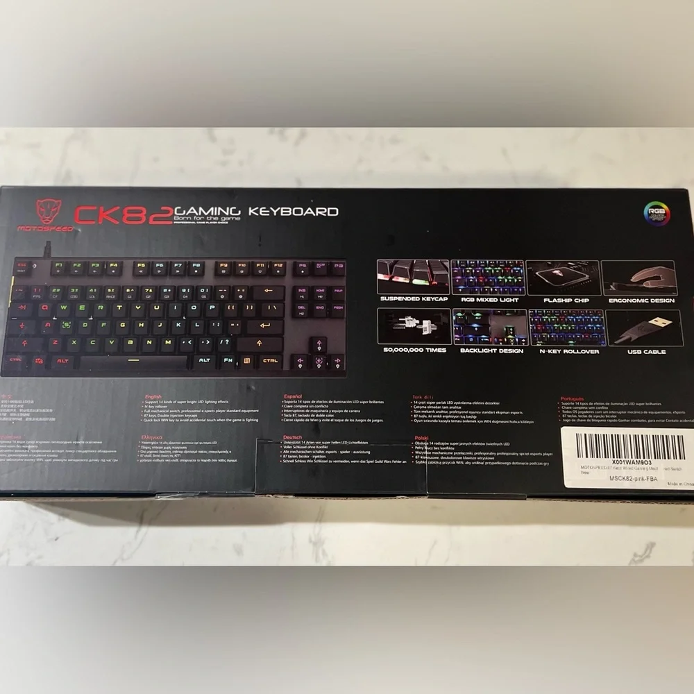 Motospeed wired gaming keyboard